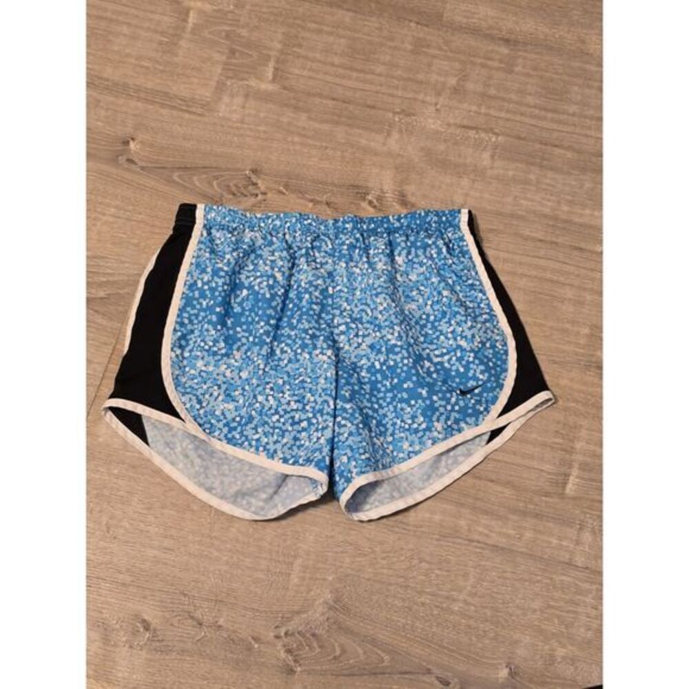 Nike Dri Fit  Running Shorts Lined Inner Briefs Blue‎ Digital Print Size XL